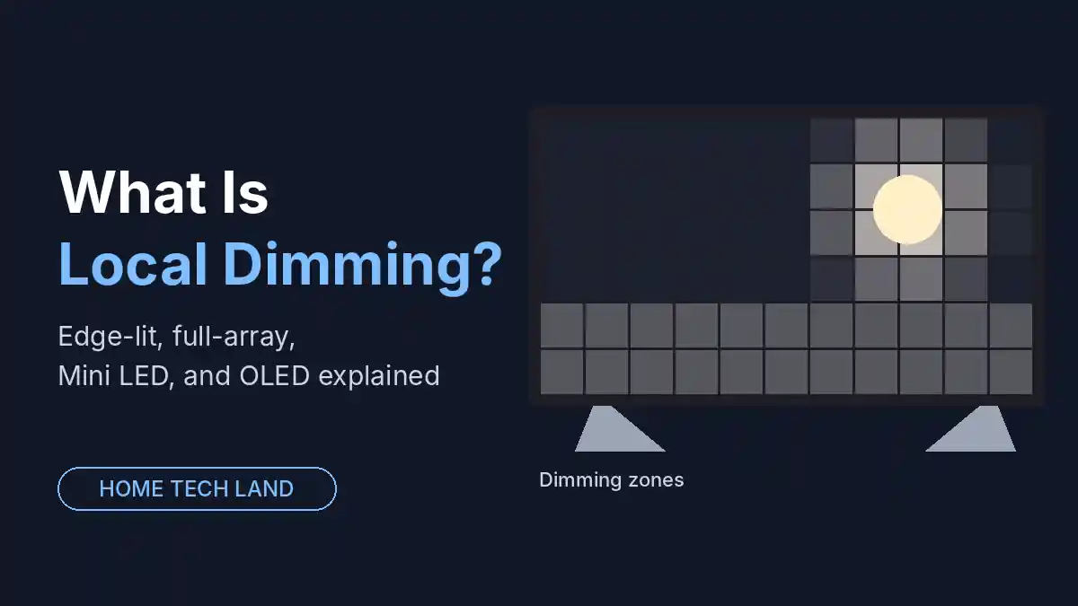Illustration of a TV backlight divided into dimming zones, representing what local dimming is on 4K TVs